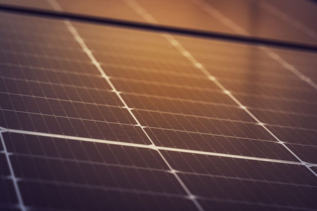 Service Close-up view of solar panels in Steiermark, Austria, showcasing clean energy technology.